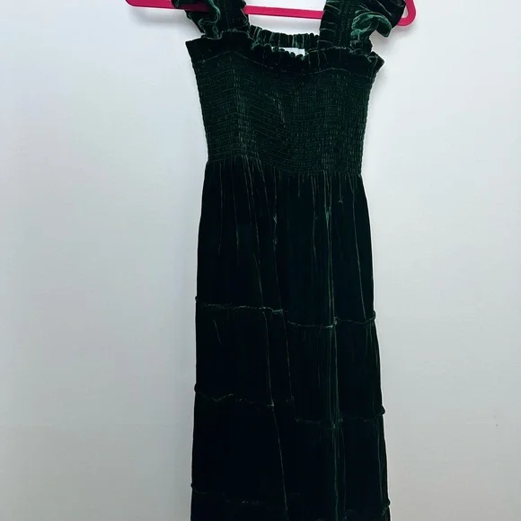Hill House | Dresses | Hill House Deep Green Velvet Nap Dress | Poshmark